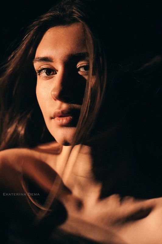 black night, skin, girl, low key, beautiful, tenderness  фото превью