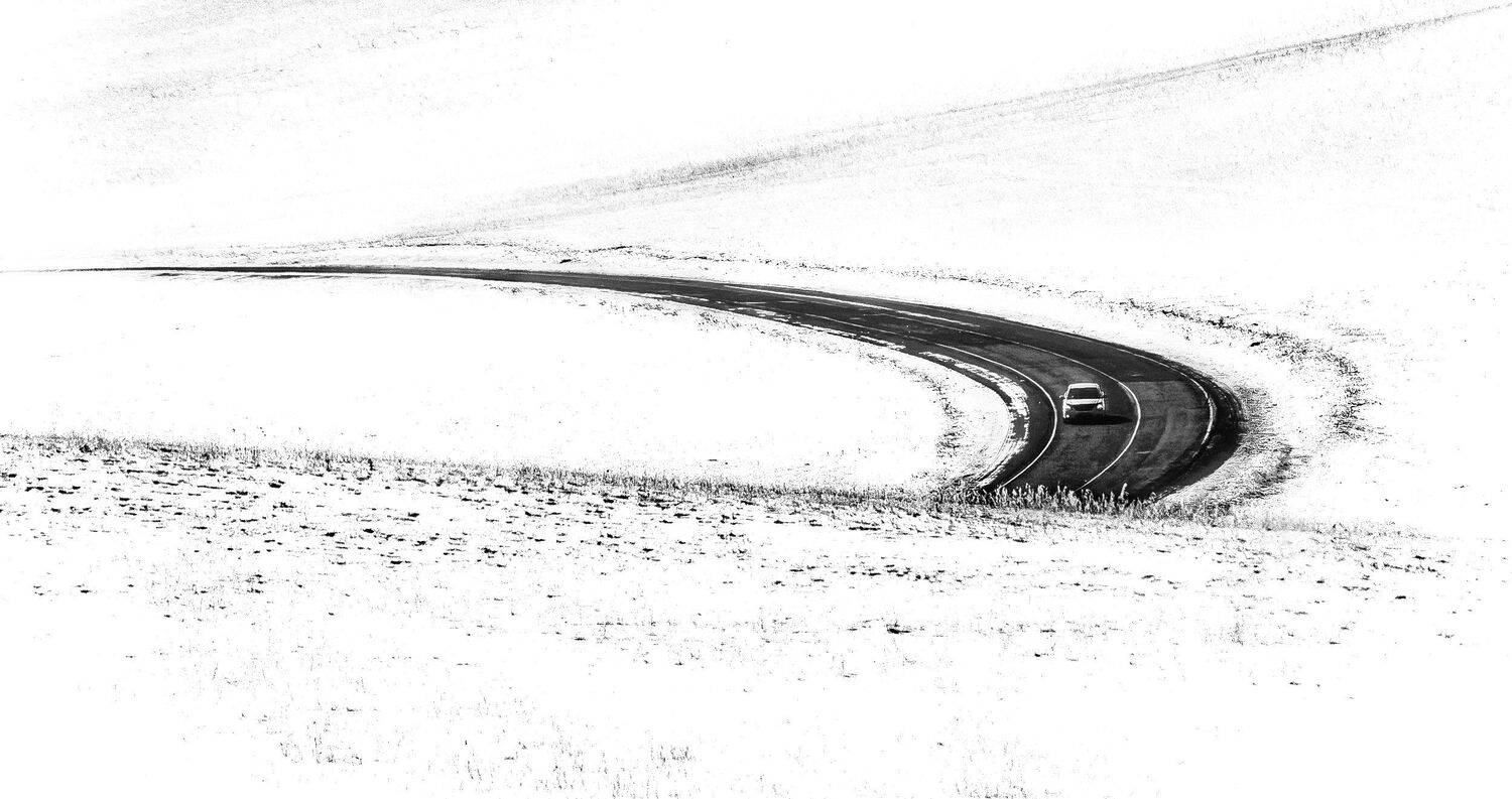 февраль, забайкалье, сопки, дорога, Владимир Штыриков