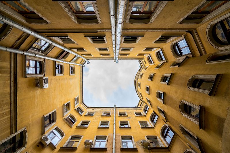 питер колодец архитектура urban городской пейзаж Питерские дворы-колодцы фото превью