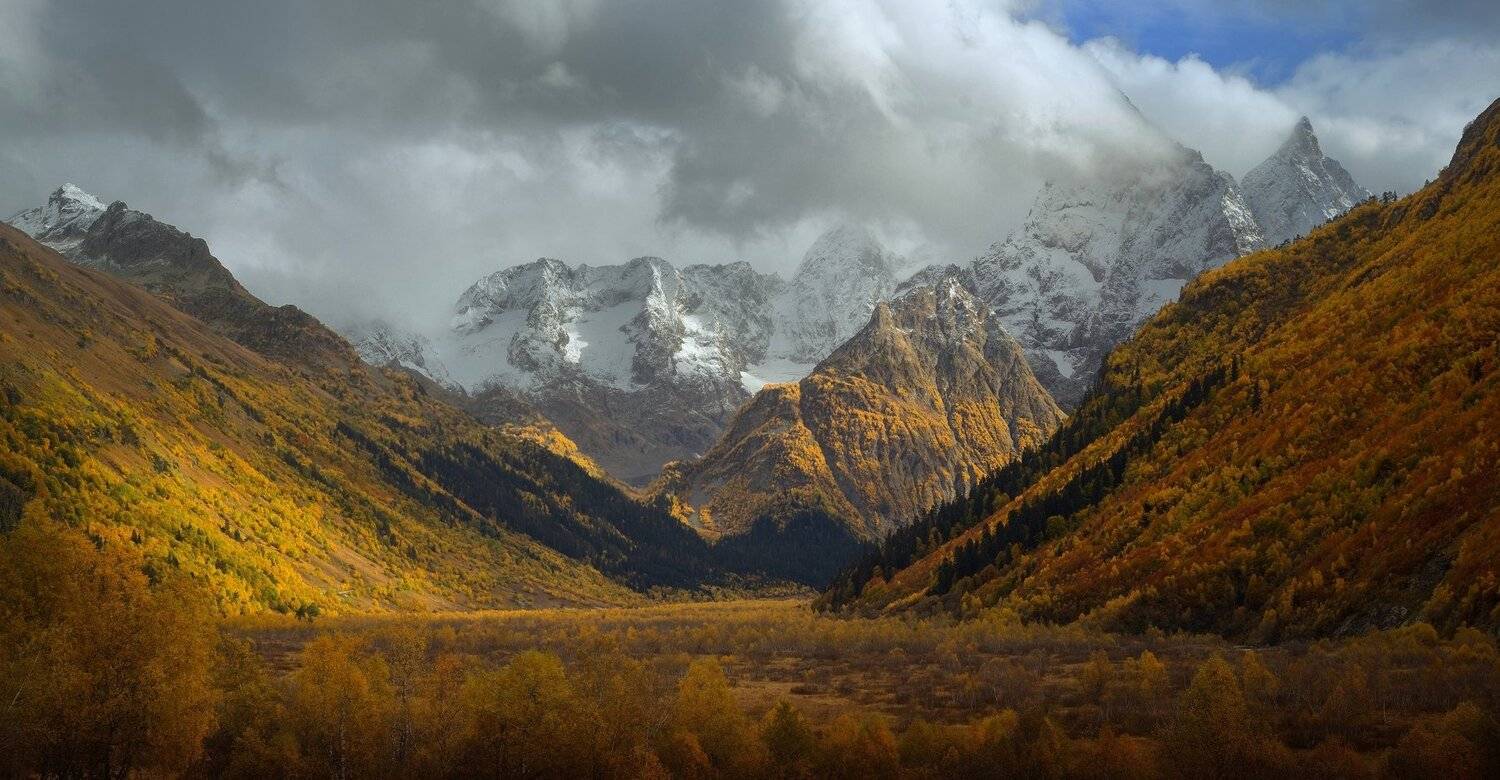 горы осень домбай клухор гоначхир, Александр Жарников