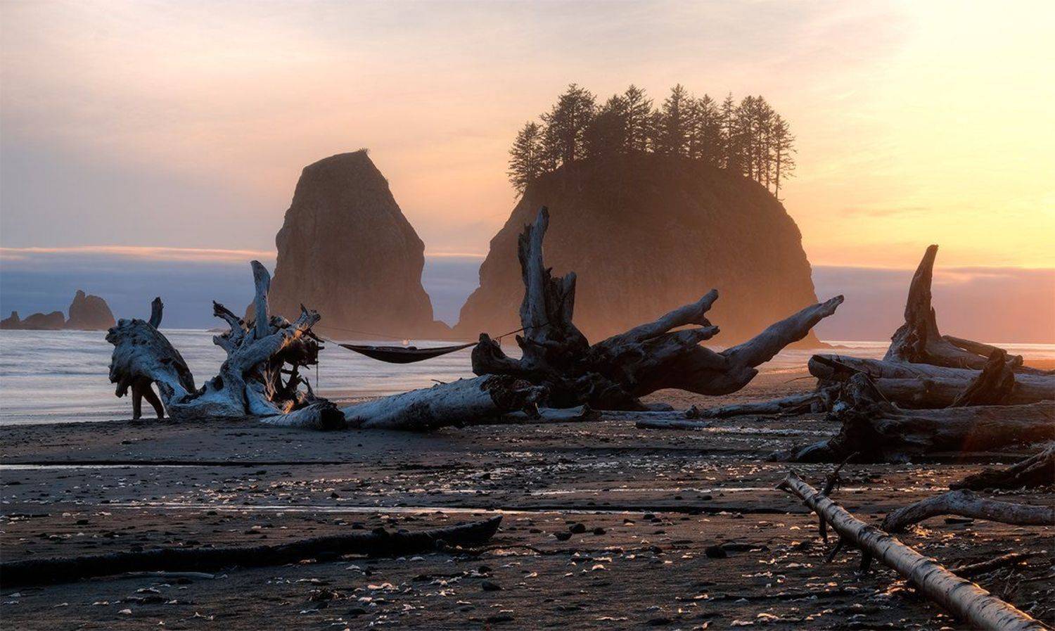 пляж second beach,сумерки,  la push,  пляж second beach, Сергей Аникиенко
