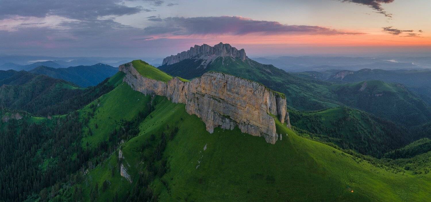 западный кавказ большой малый тхач рассвет июнь коптер, Николай Мысливцев