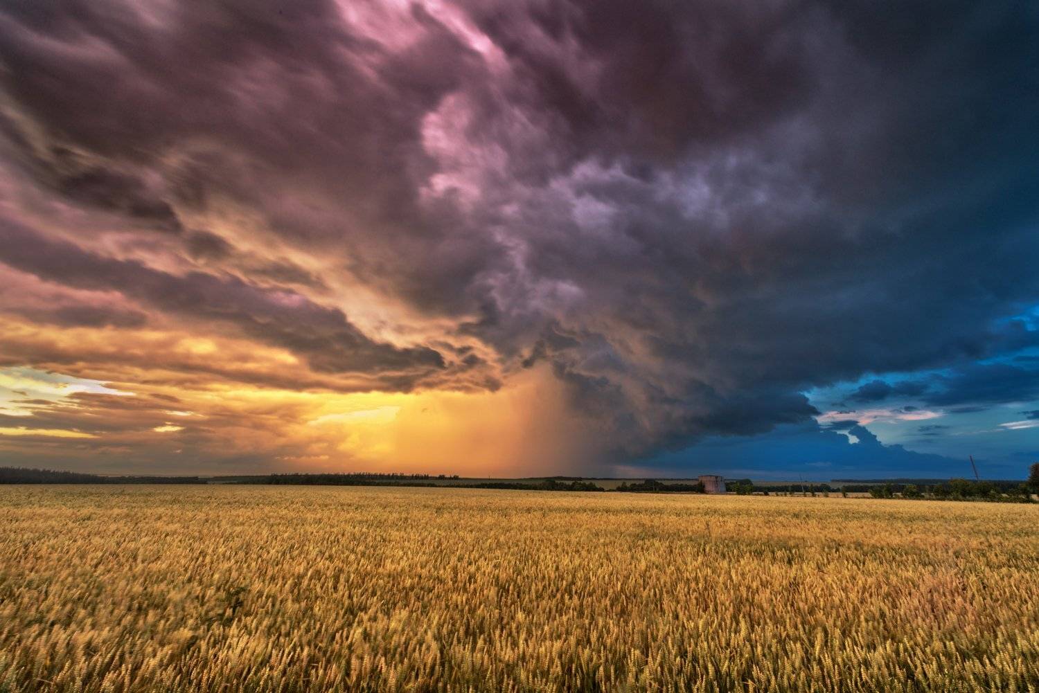 вечер,закат,лучи,отражения,тучи,пасмурно, Андрей Cоколов