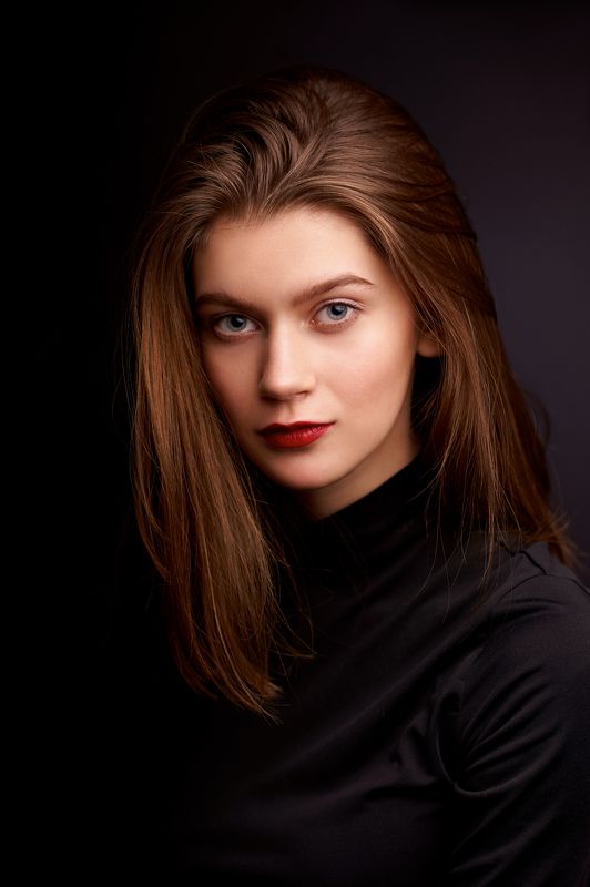 портрет, девушка, portrait, girl, eyes, beauty, low key Оля фото превью