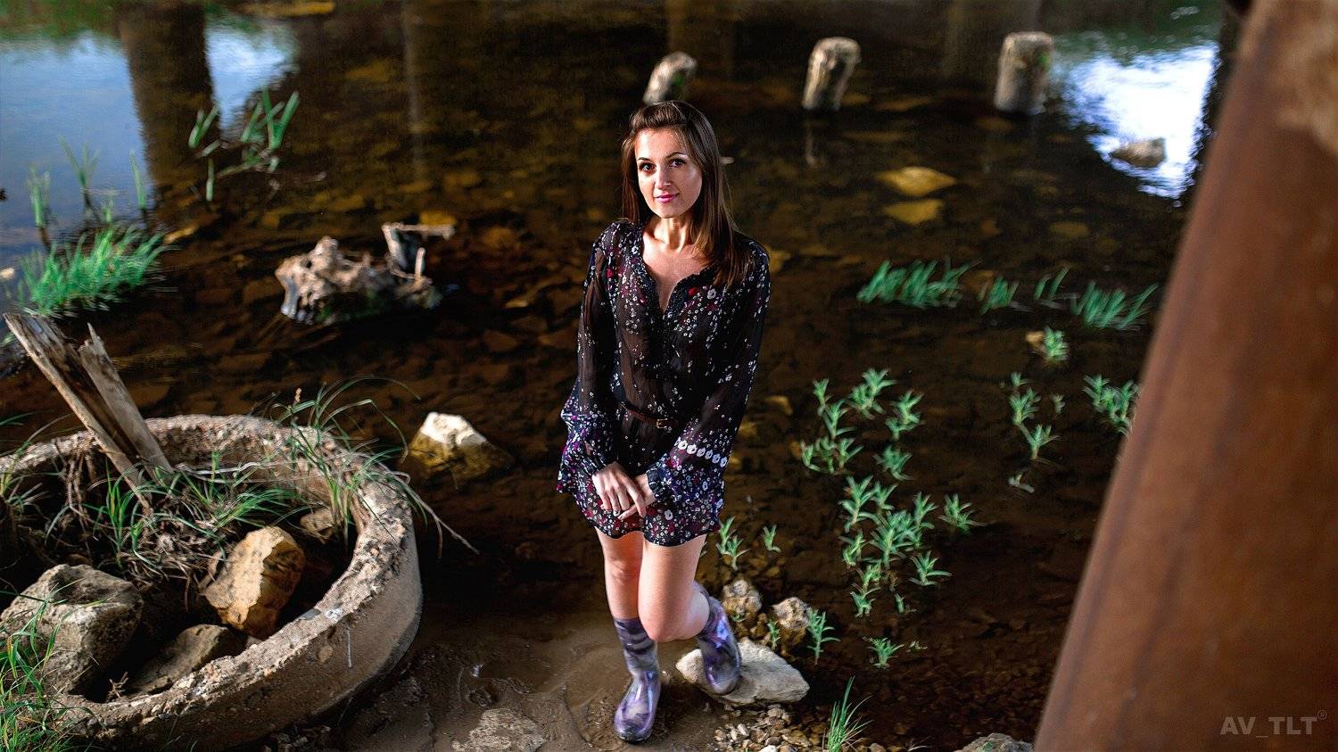 портрет, на реке, река, мост, под мостом, уличное фото, на природе, Сухарь Александр