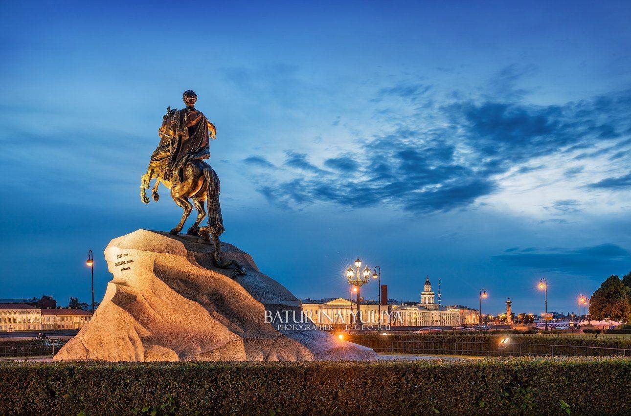 санкт-петербург, всадник, петр первый, памятник, белая ночь, Юлия Батурина