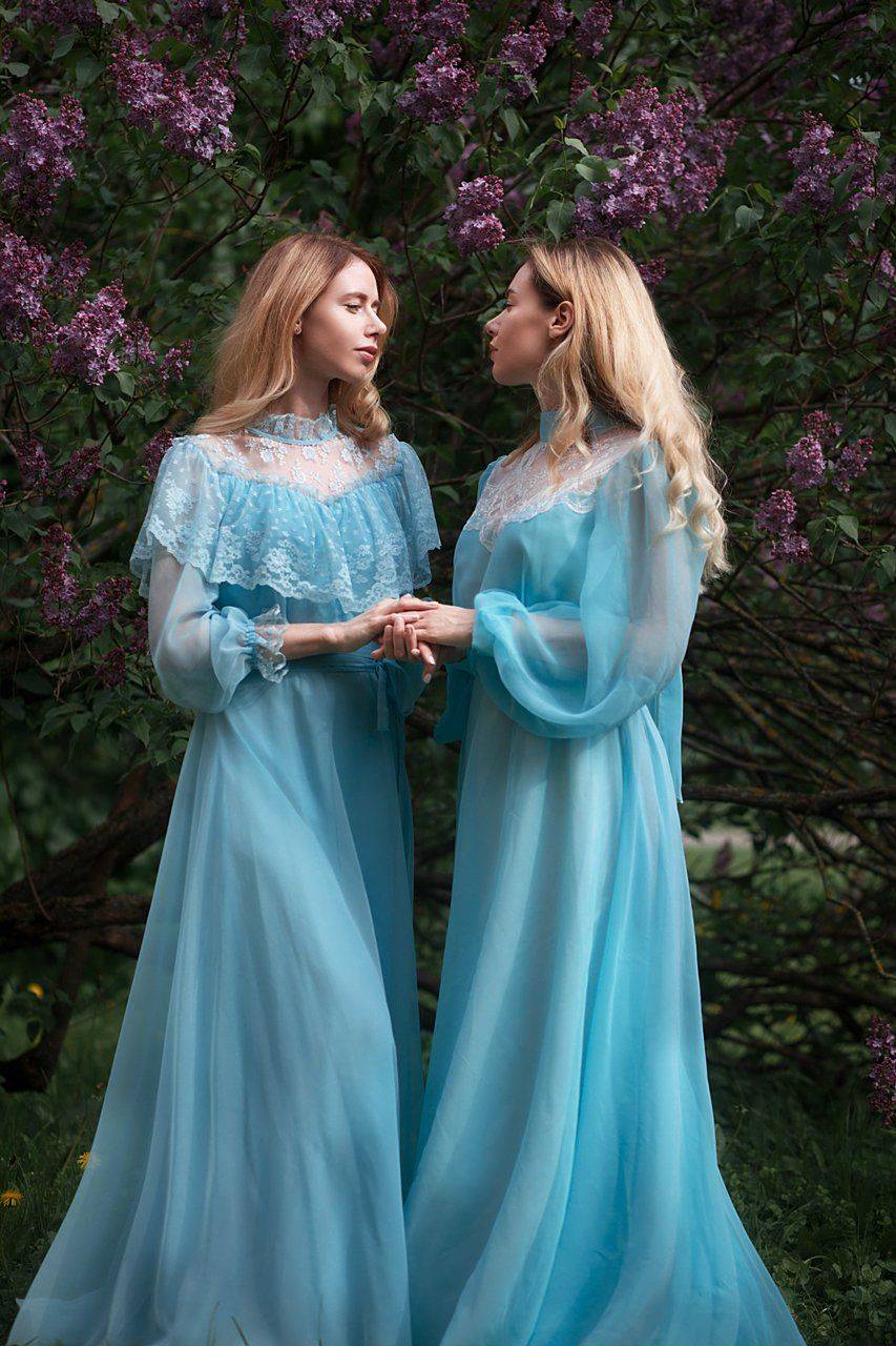 гелиос боке портрет винтаж платье девушка близнецы сестры, Marie Dashkova