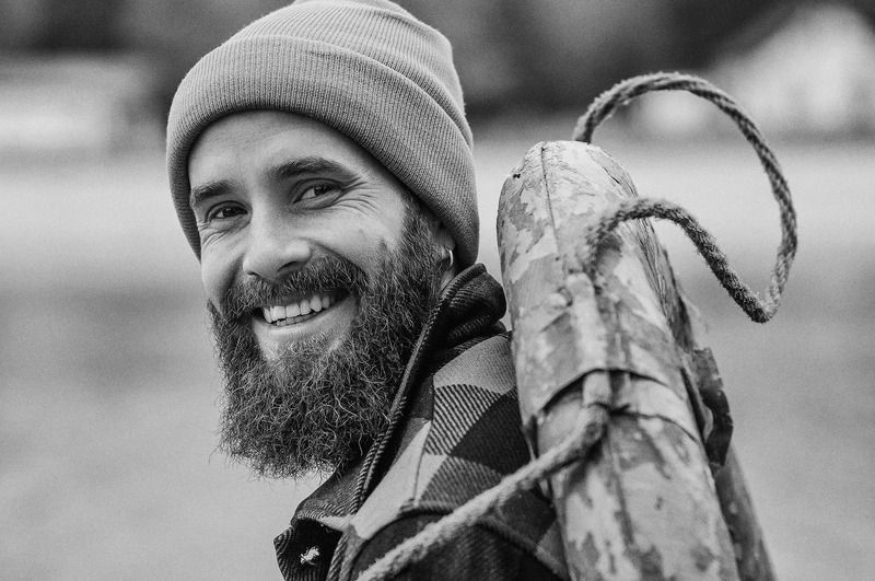 outerwear sepia recreation knitwear two footwear monochrome scarf fur hat one knit hat franpolonsky phfranpolonsky franpolonskyphotographer portrait man smile smiling happy happiness fashion fashion model face fashionable eyes brunette hipster barber best [ Dmitriy Shcherbakov ] фото превью