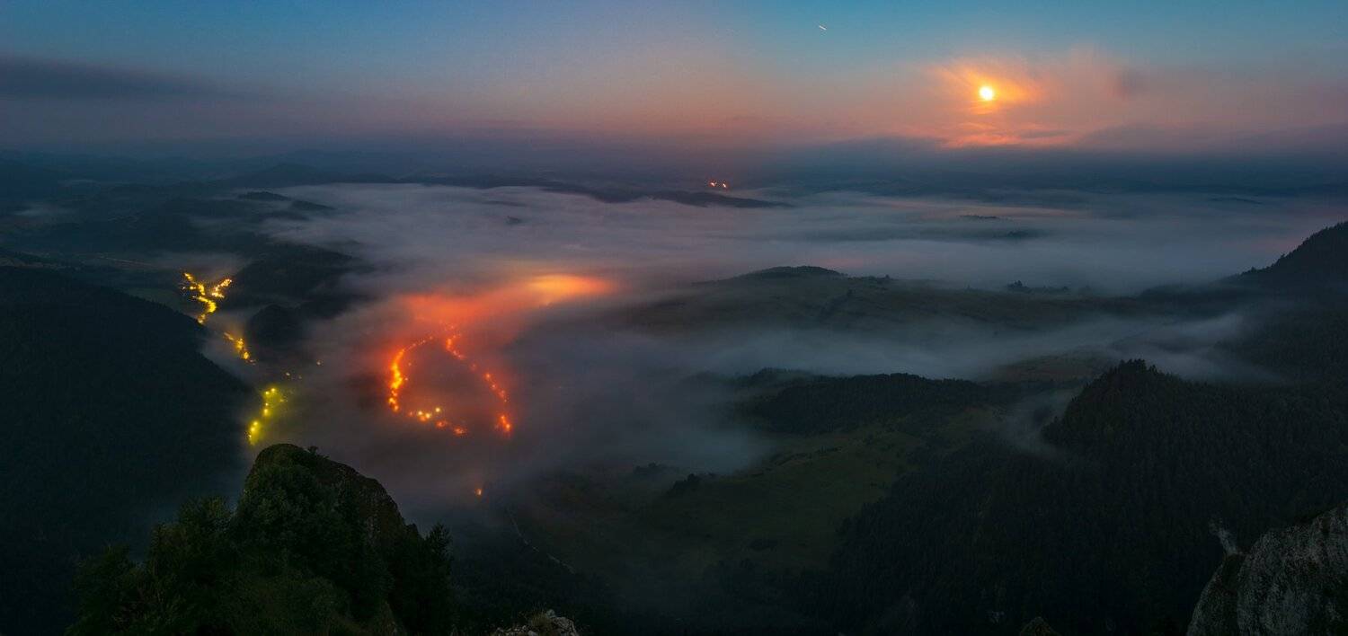 pieniny,poland,tatra,moon,mist, Mariuszbrcz