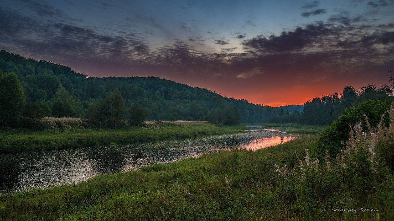 вепсский край, ленинградская обл, оять, река, вечер, лето,, Роман Горячий