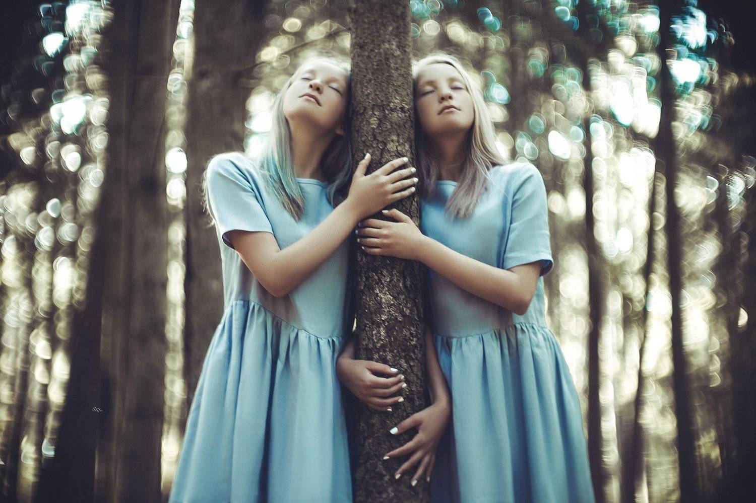 twins, portrait, outdoors, art, natural light, bokeh, Руслан Болгов (Axe)