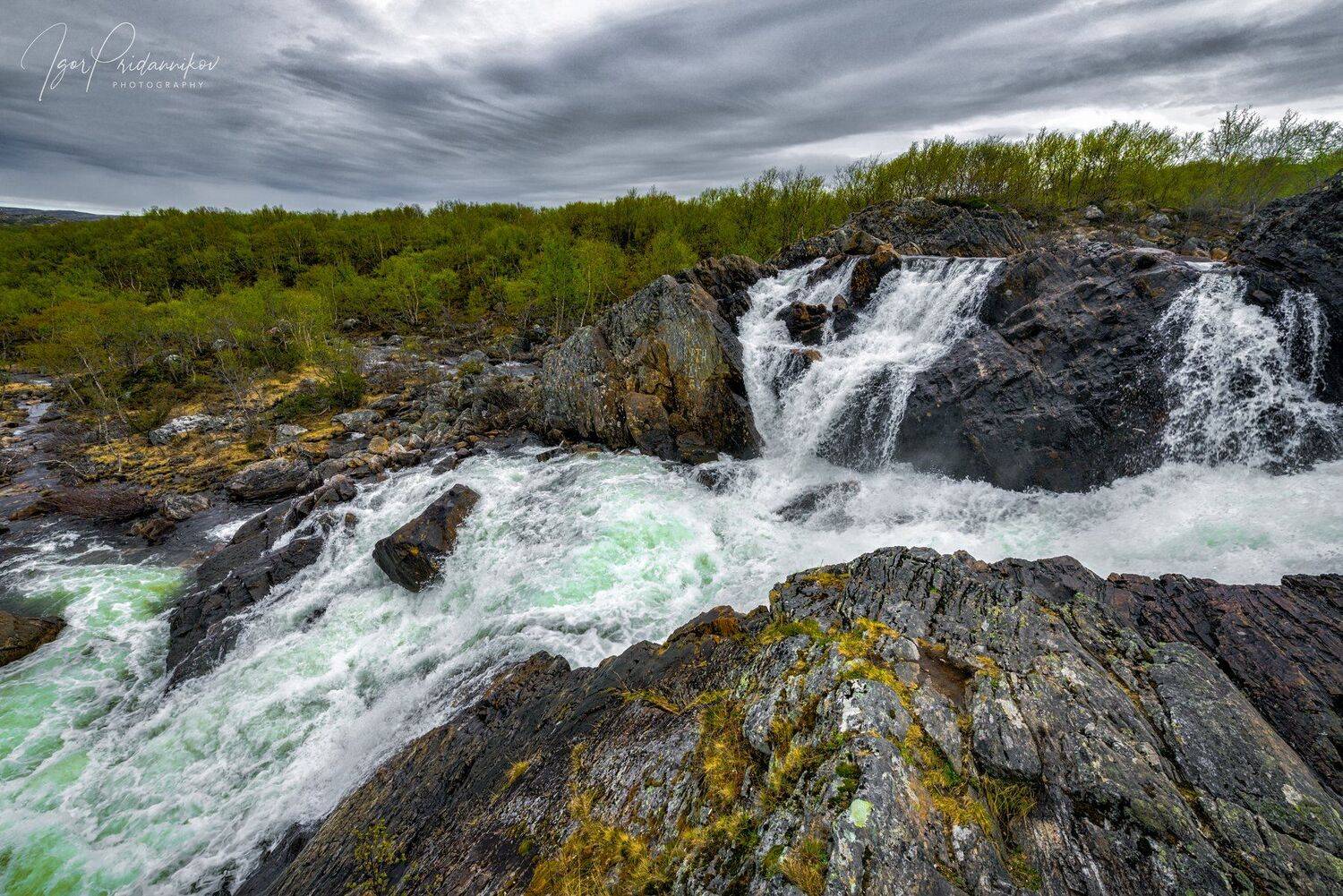 рыбачий, водопад, скалы,, Игорь Приданников