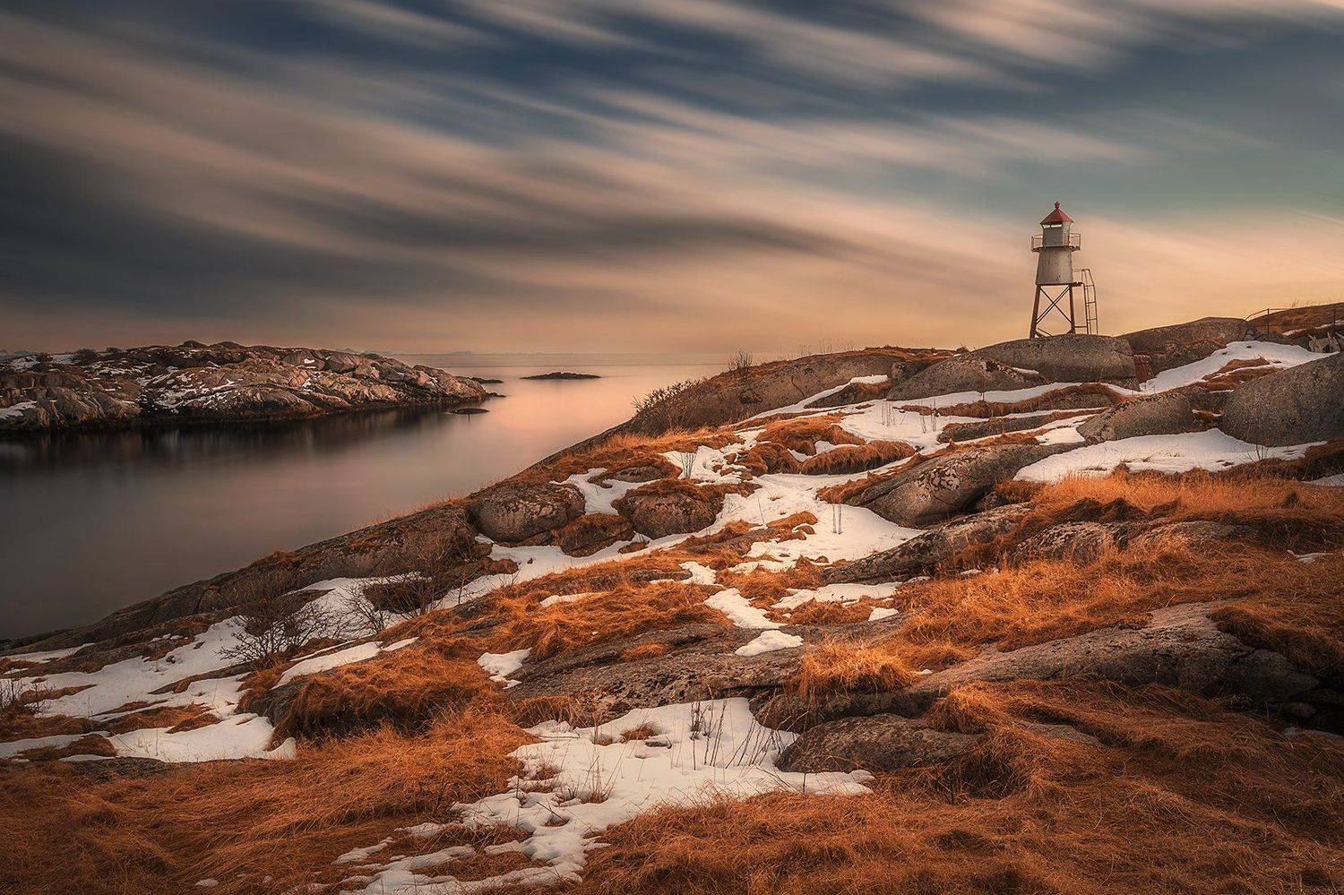lighthouse, long exposure, lofoten, Norway, arctic, North, clouds, sea, mountains, islands, fjord, snow, spring, , Patrycja Towarek