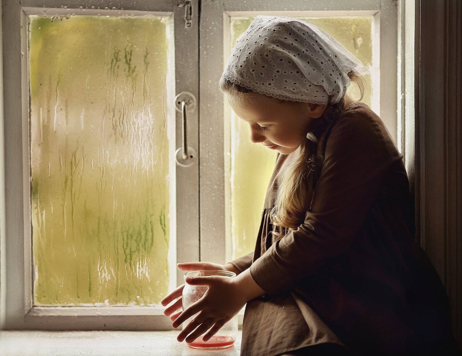 дождь ягоды варенье девочка портрет детство деревня девочка, Валерия Касперова