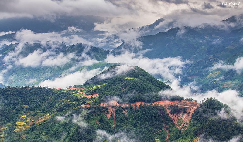clouds mountain фото превью