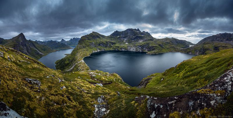 Lofoten, Norway, лофотены, Норвегия, пляж, море, север, острова, скалы, панорама Moskenes фото превью