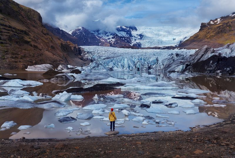 Лагуна с льдинами фото превью