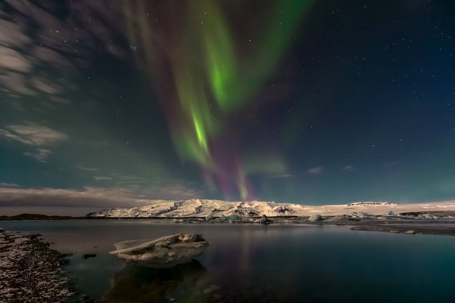 glacier lagoon,iceland,aurora,glacier,, Ruslan Stepanov