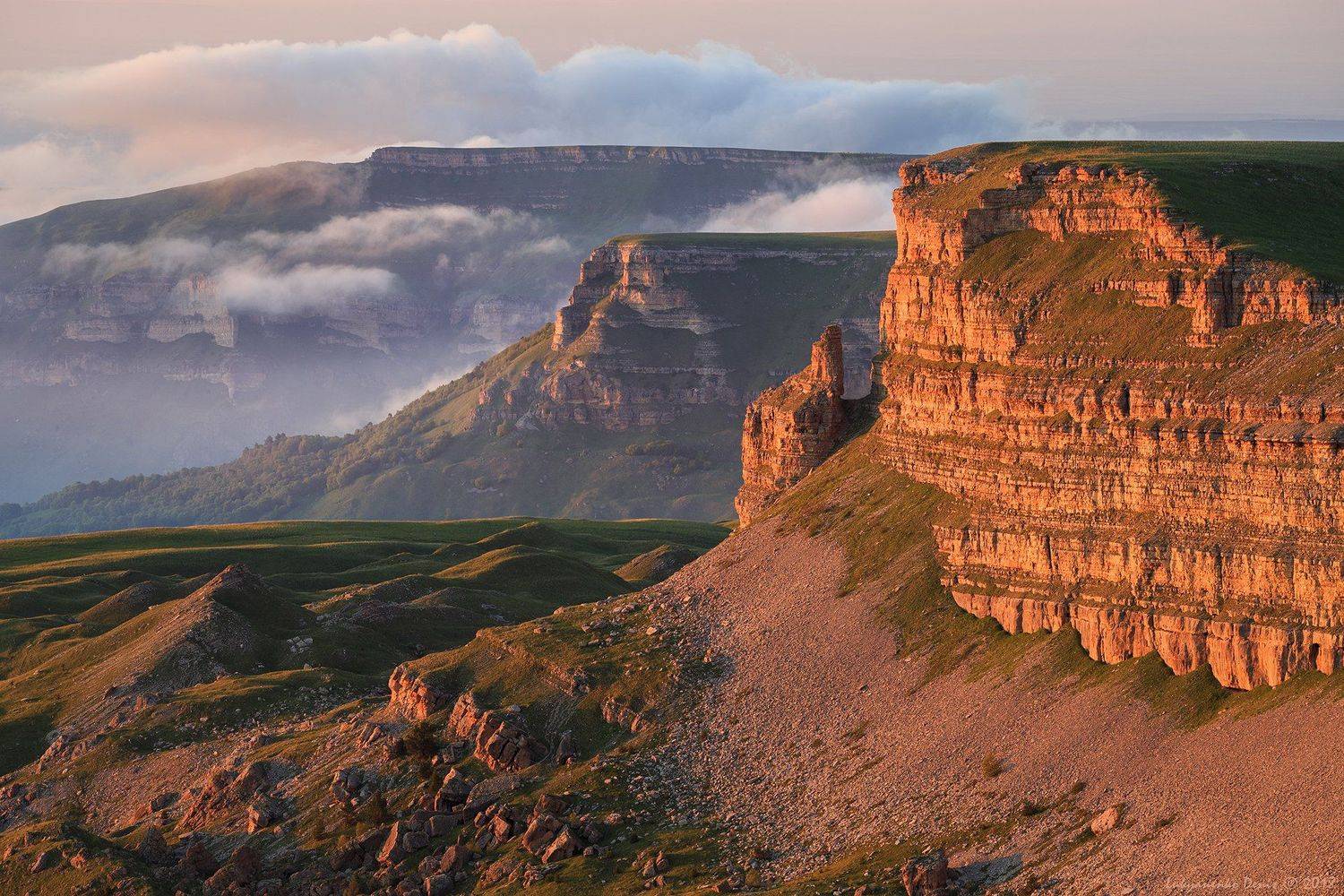 2018, россия, кавказ, бермамыт, плато, вечер, лето, пейзаж, горы, Денис Лукьяненко