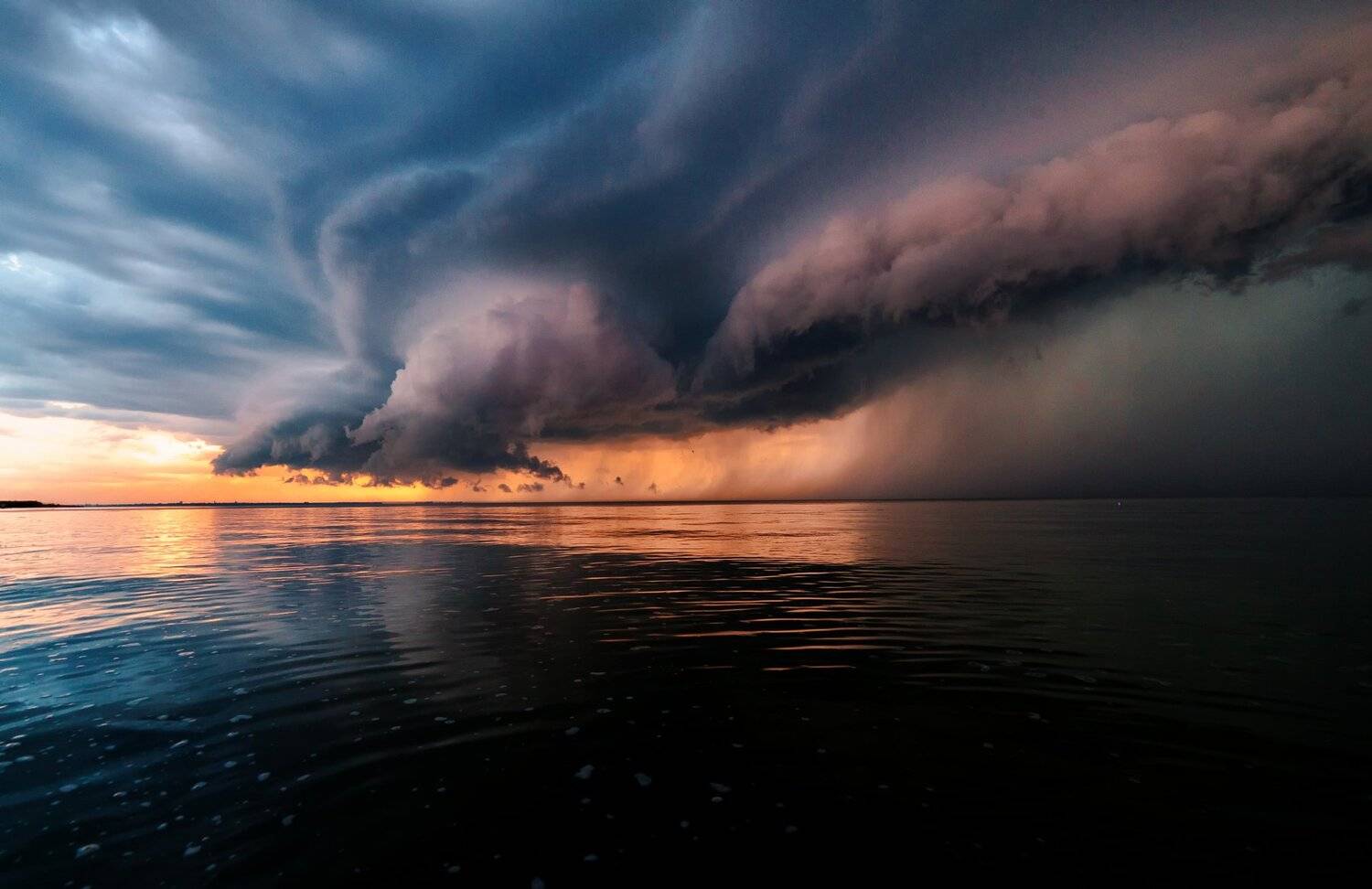 лето, шторм, гроза, буря, облока, закат, Никита Сердечный