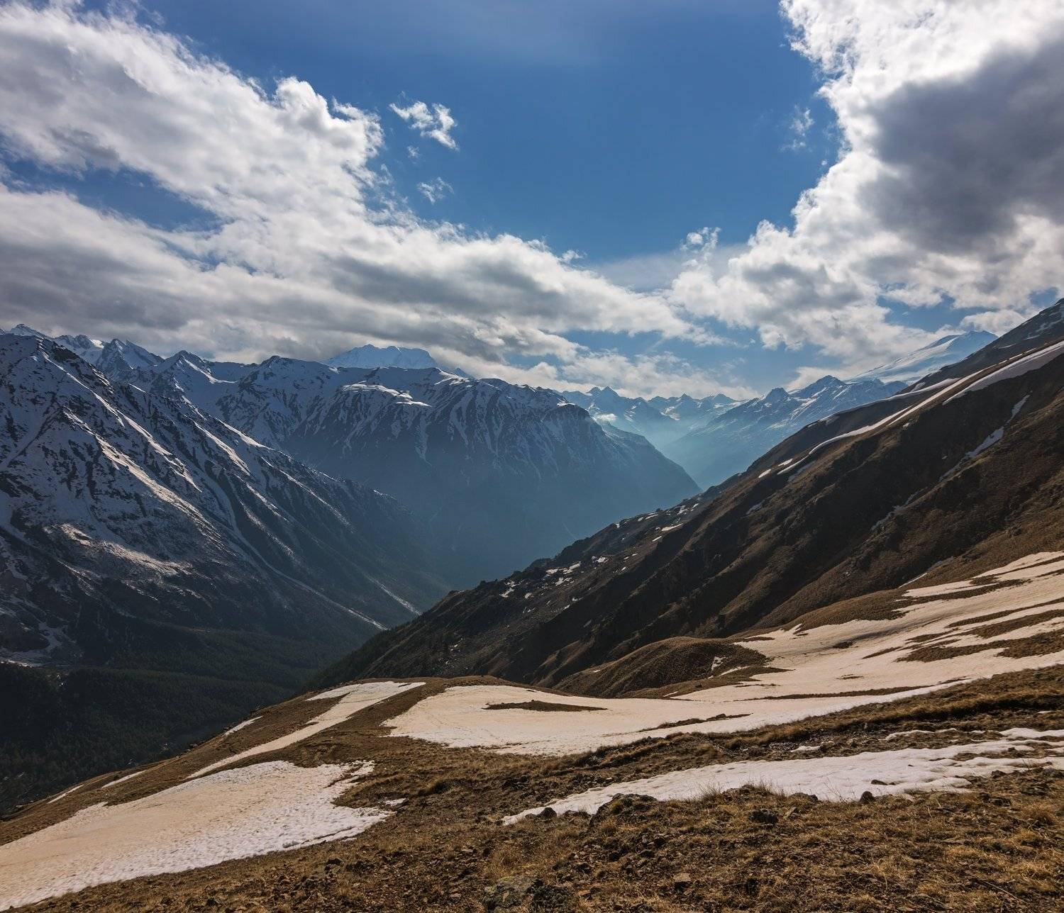 горы, облака, кавказ, Эстелла