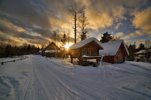 деревенские закаты
