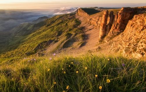 Закат на плато.