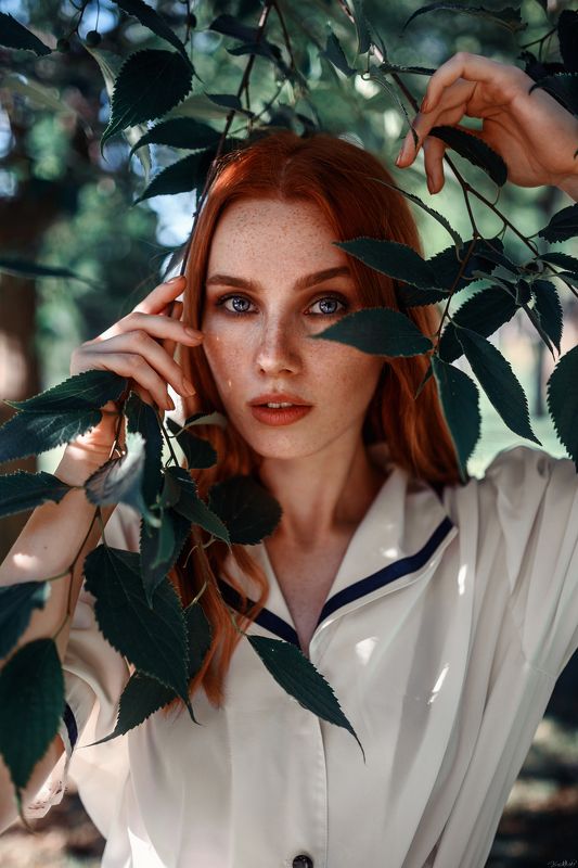art, eyes, face, beauty, pretty, beautiful, redhead, 35mm, ginger, sunlight, female, sweet, girl, nikon, sigma Christine фото превью