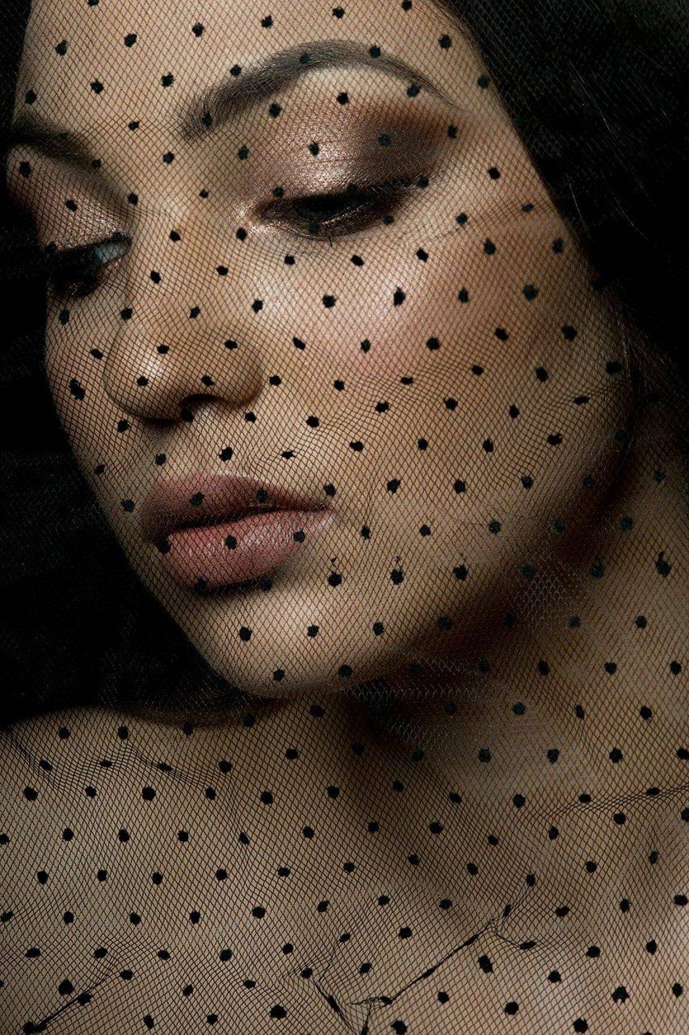 мода, гламур, девушка, глаза, макияж, красивая, точки, лицо, глаза, губы, Дарья Комарова
