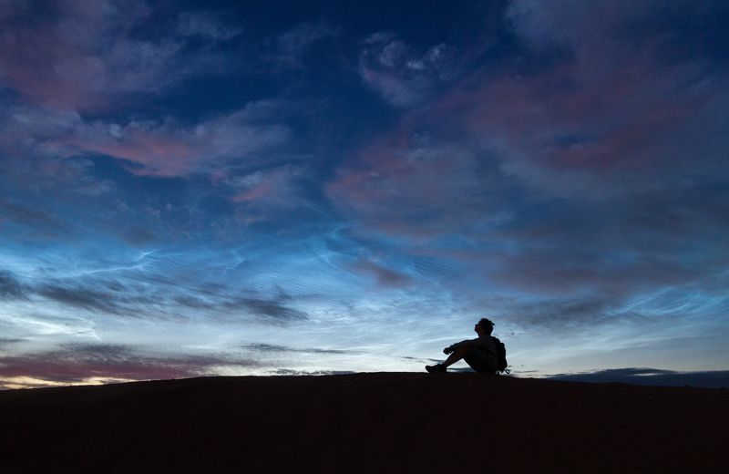 серебристые, облака, ночь, россия Мечтатель фото превью