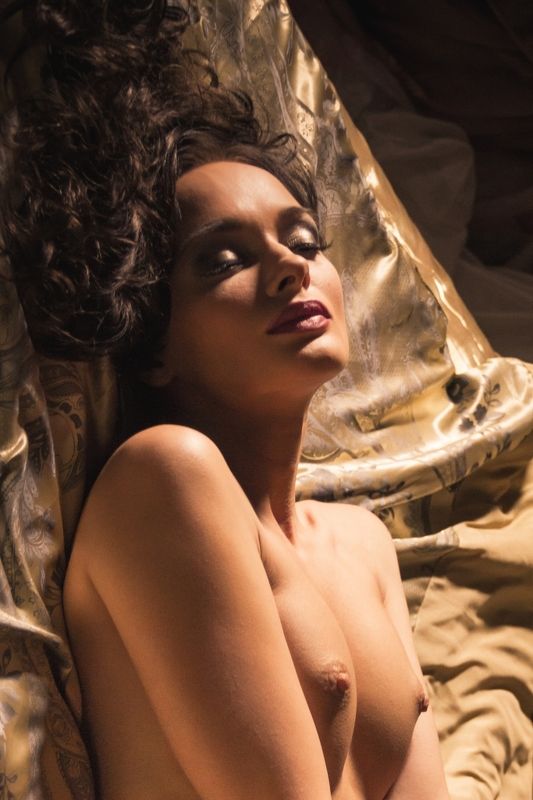 ню, nu, nude, nudeart, арт-ню, портрет, portrait, girl, девушка, обнажённая, грудь, кровать, будуар, мечты  фото превью