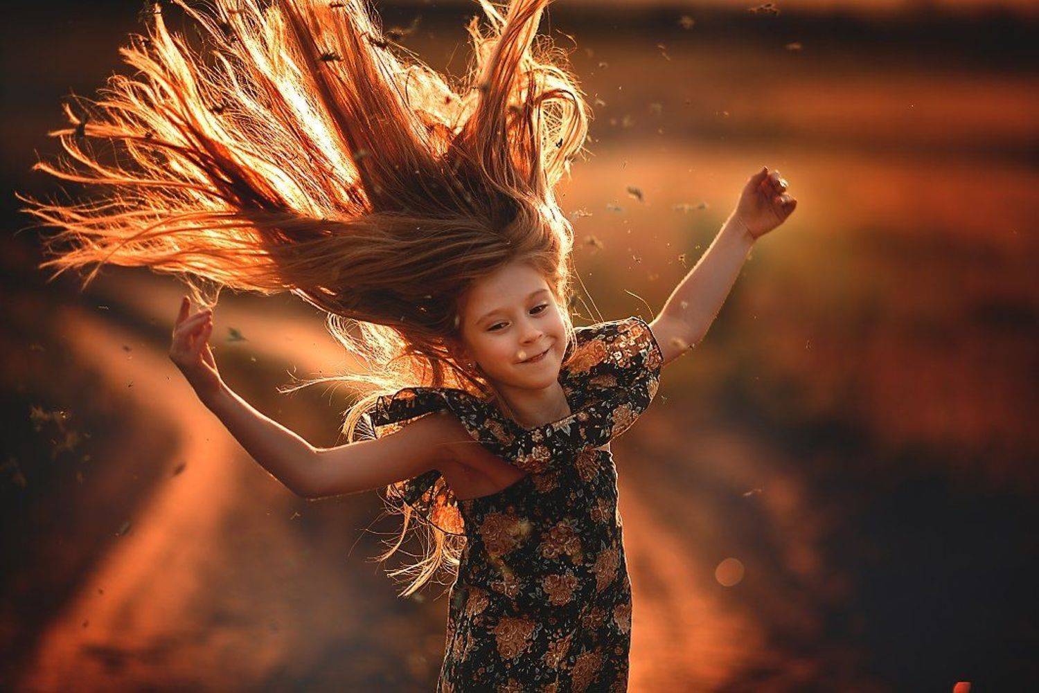 закатный свет, эмоции, девочка, девочка на закате, девочка с длинными волосами, Ирина Ганич