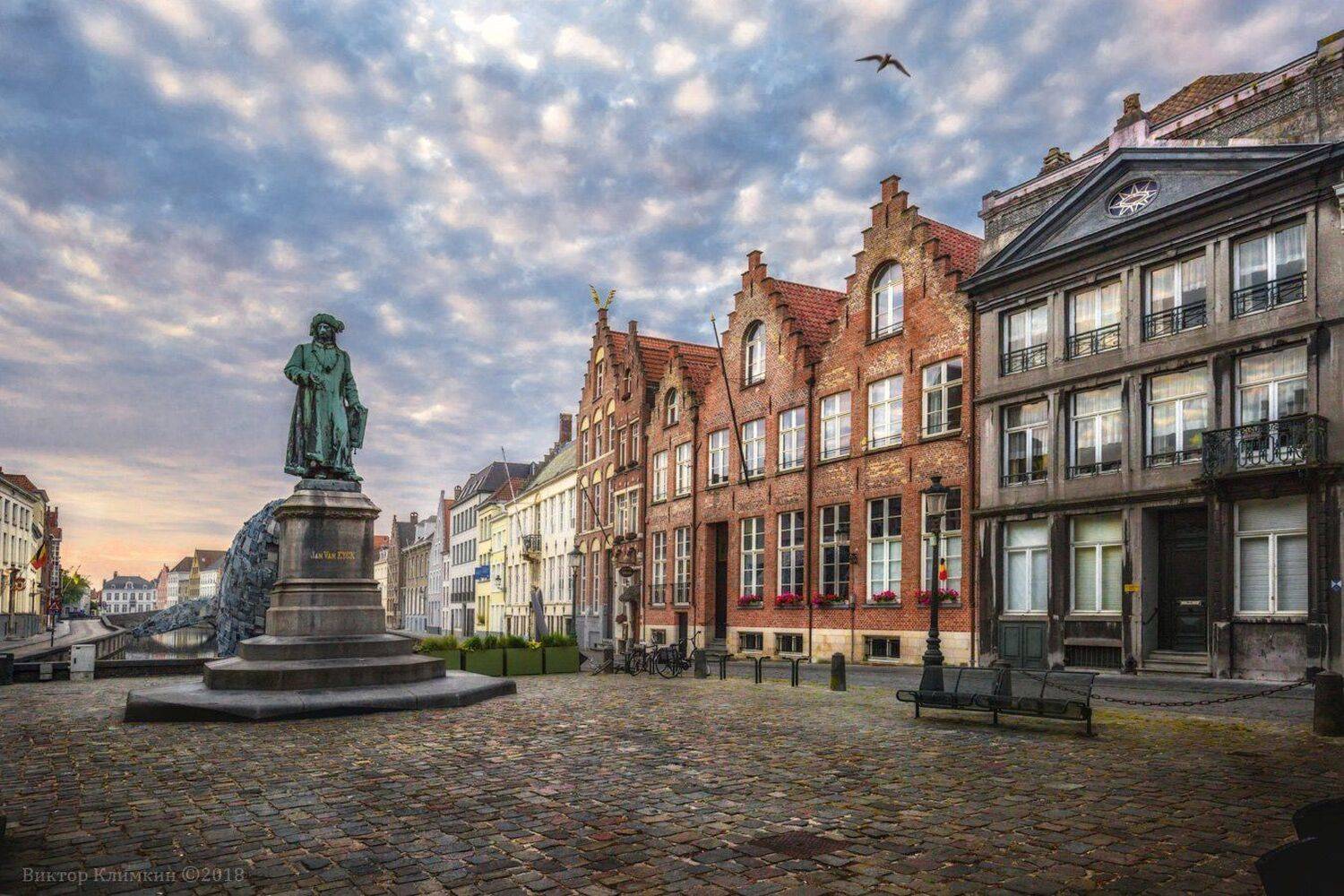 brugge, bruges, брюгге, jan van eyck, утро, Виктор Климкин