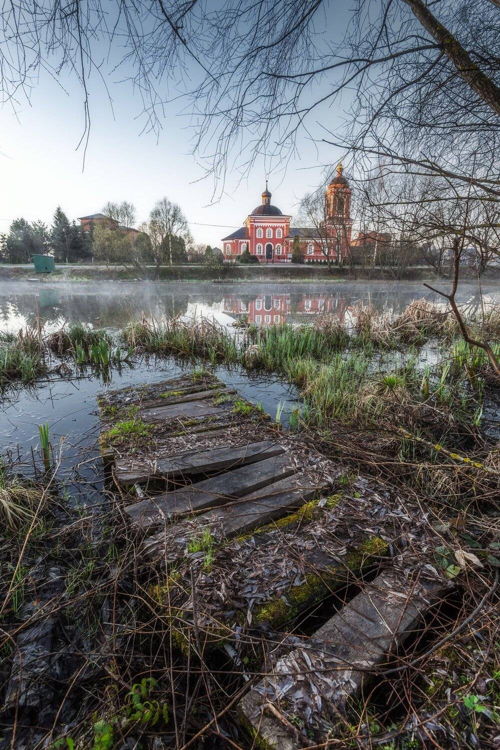 пейзаж, природа, церковь, отражение, Мартыненко Дмитрий
