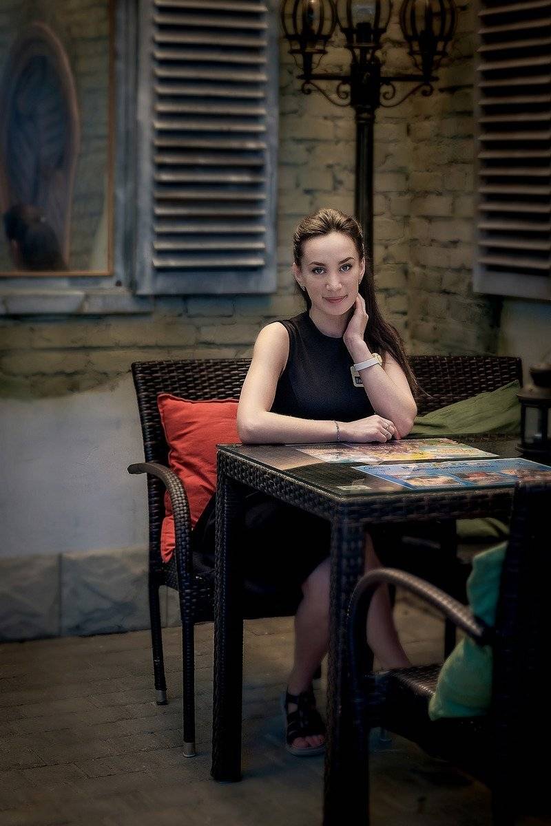 портрет, девушка, кафе, лето , Александр Потапов