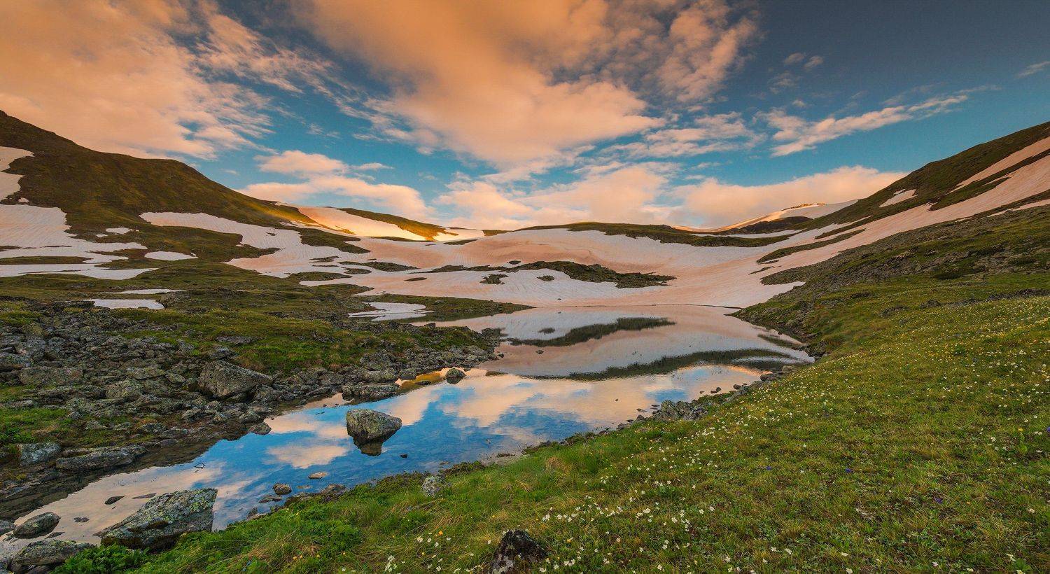 кавказ, горы, кчр, загедан, озеро, июнь, 2018, ФЁДОР