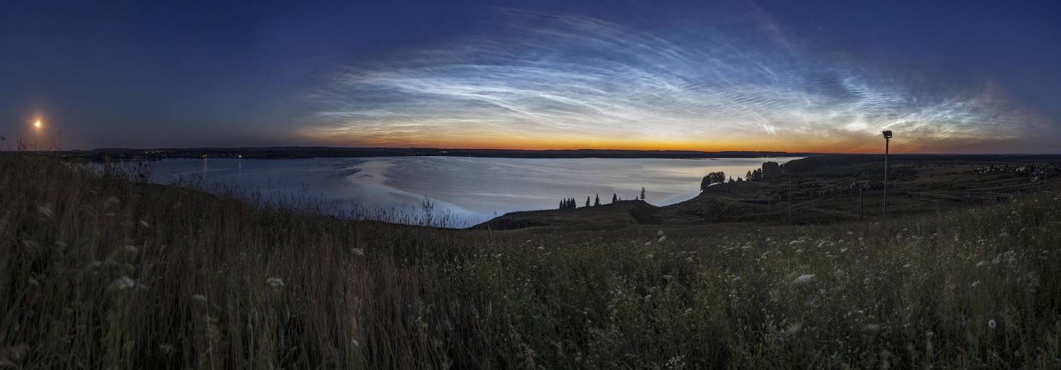 серебристые облака, кировская область, панорама, Андрей Козлов