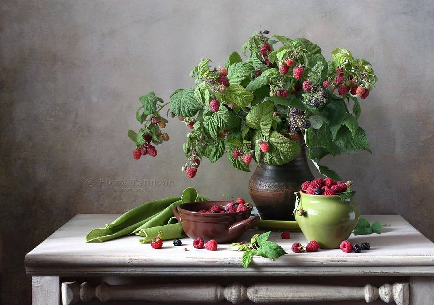 малина, лето, ягоды, Елена Татульян