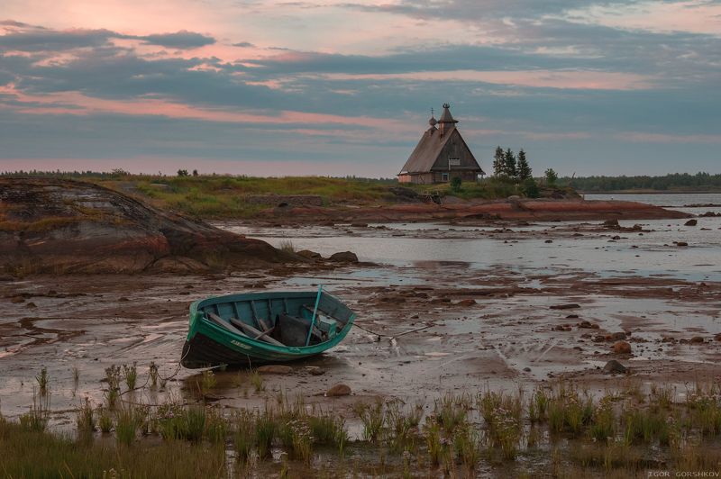 соловки,рабочеостровск,карелия,белое море,церковь,остров,лодка,отлив,рассвет,ночь,утро,север,лето,дно,путешествие,пейзаж,фильм Утро на Беломорском берегу фото превью
