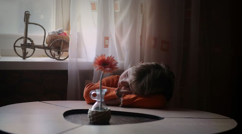 девочка , вечерняя сьемка, жанровый портрет, Вера Шамраева Из цикла \
