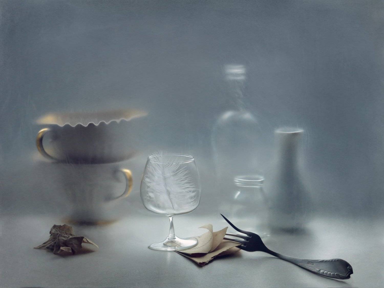 перо, натюрморт, посуда, Елена Лысенко