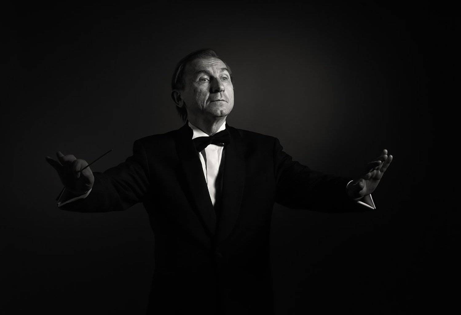портрет, мужчина, дирижёр, музыка, чёрно-белое, эмоции, характер,, Refat Mamutov