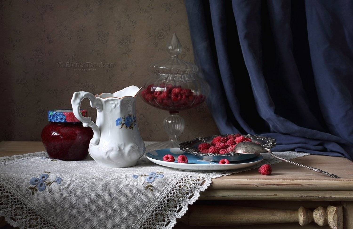 малина, кувшин, посуда, банка, прованс,завтрак,ягоды,, Елена Татульян