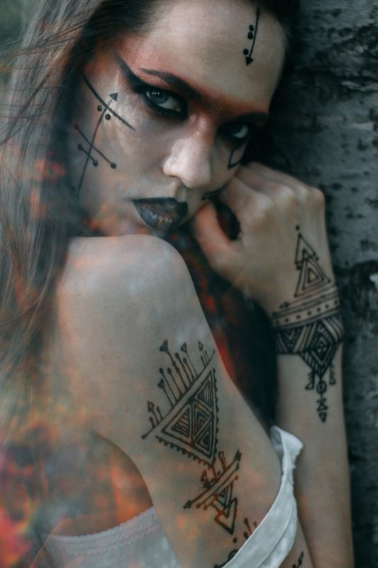 девушка, ведьма, природа, мехенди Наталья фото превью