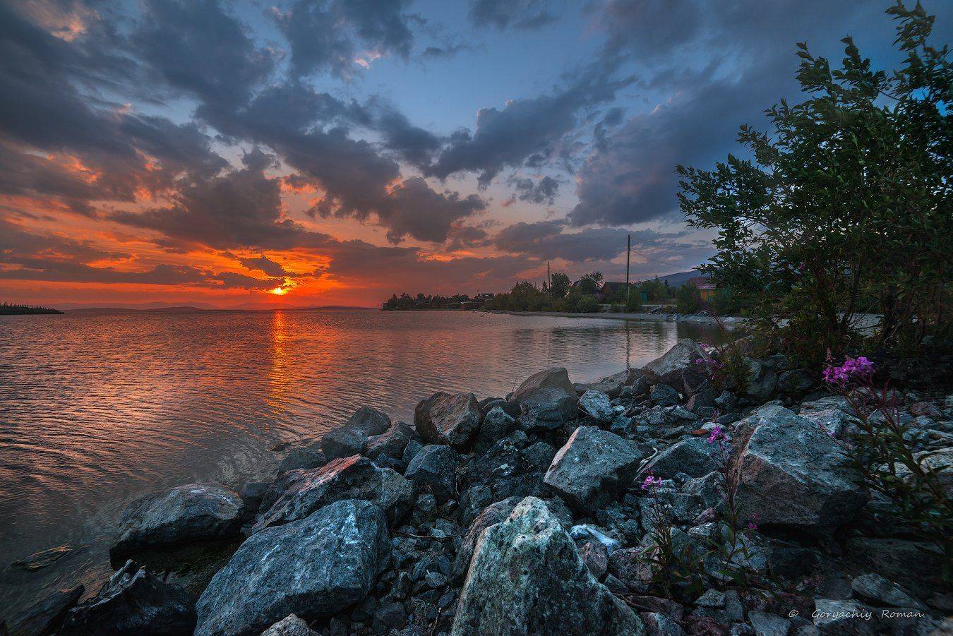 хибины, лето, кольский, заполярье, север, ночь, полярный день,имандра,вечер,, Роман Горячий