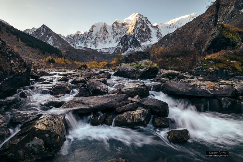 россия, алтай, горный алтай, шавлинские озера, шавла, горы, водопад, ледник  фото превью