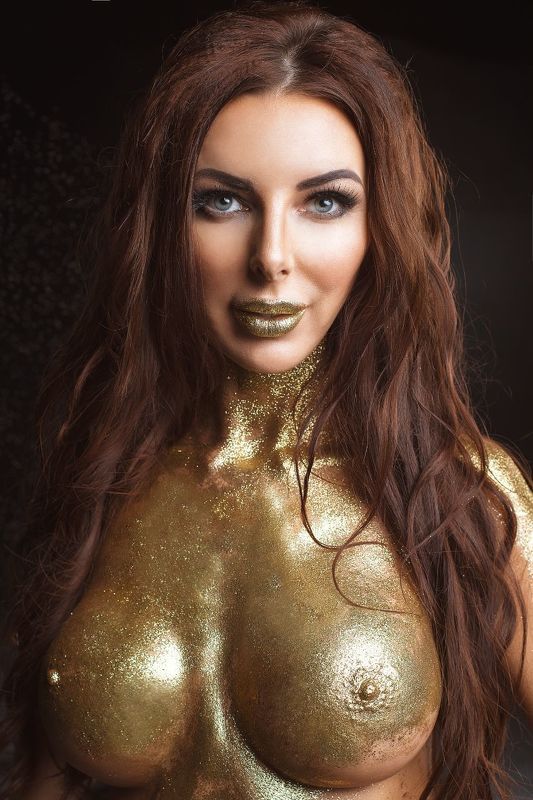 портрет, portrait, woman, beautiful, nude,красивая , topples,жизнь , life Golden lady фото превью