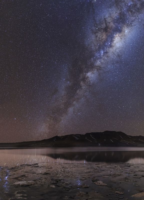 Млечный путь, Чили, Алтиплано, отражение The mirror Laguna Negra фото превью