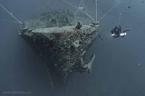 SS Thistlegorm #4. Нос корабля.