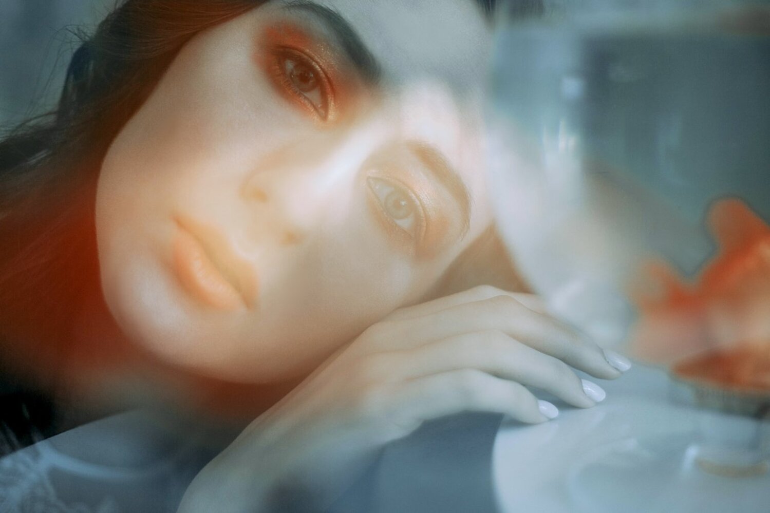 портрет мультиэкспозиция рыба девушка глаза, Marie Dashkova